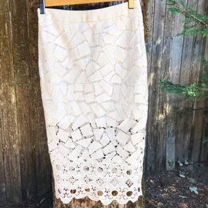 White lace skirt